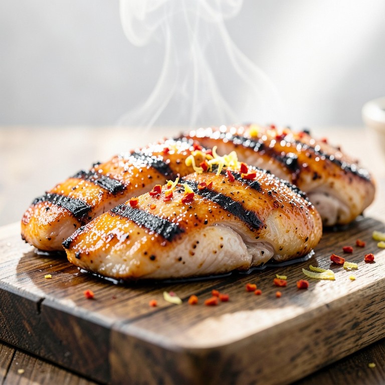 Grillad kycklingfilé med chili- och citronglaze