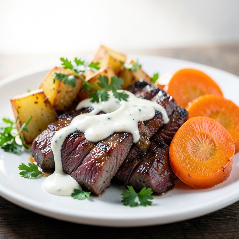 Bavette façon street-food et ses pommes de terre persillées