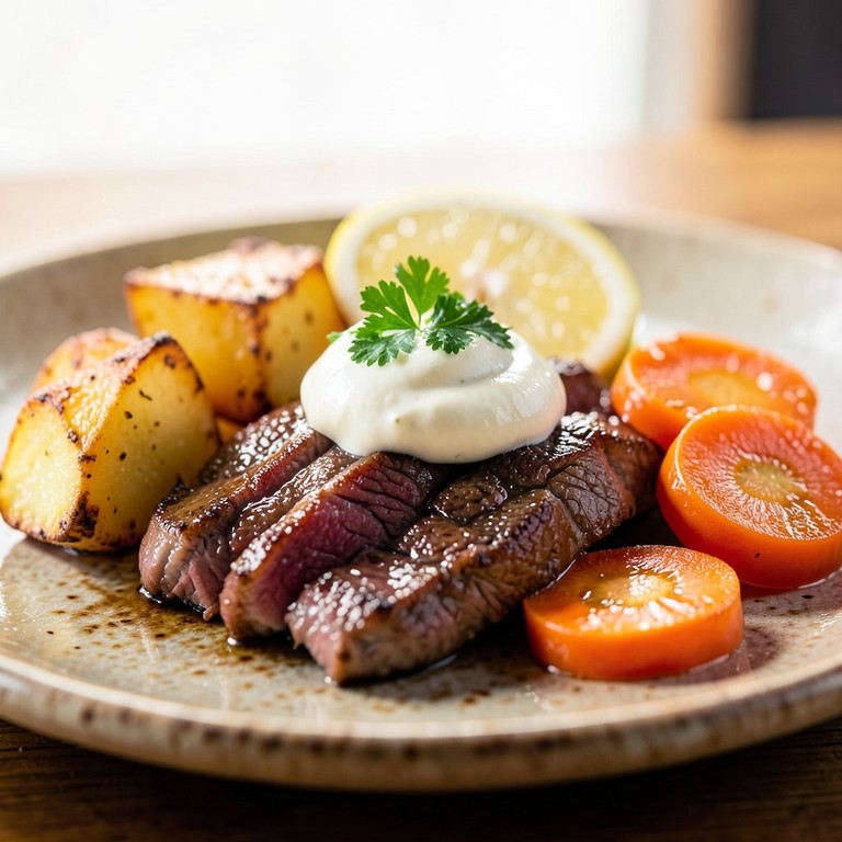 Bavette façon street-food et ses pommes de terre persillées