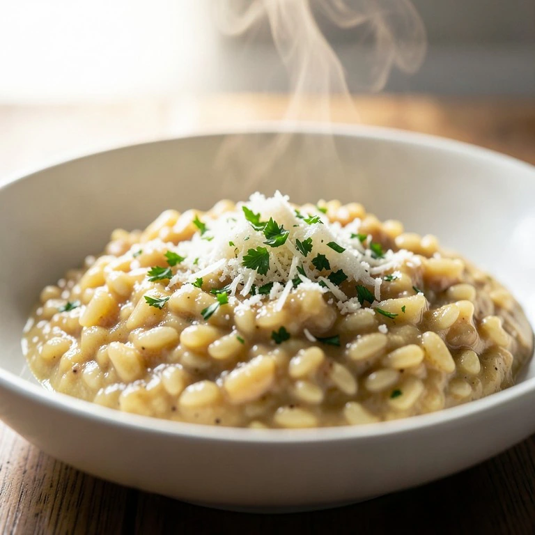 Creamy Parmesan Brown Rice Risotto