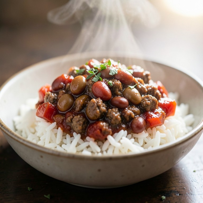 Riz façon chili con carne simplifié
