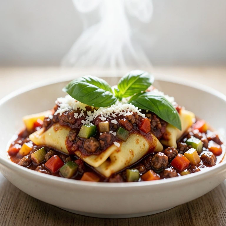 Classic Beef Bolognese with Fresh Hand-Made Cheese Ravioli