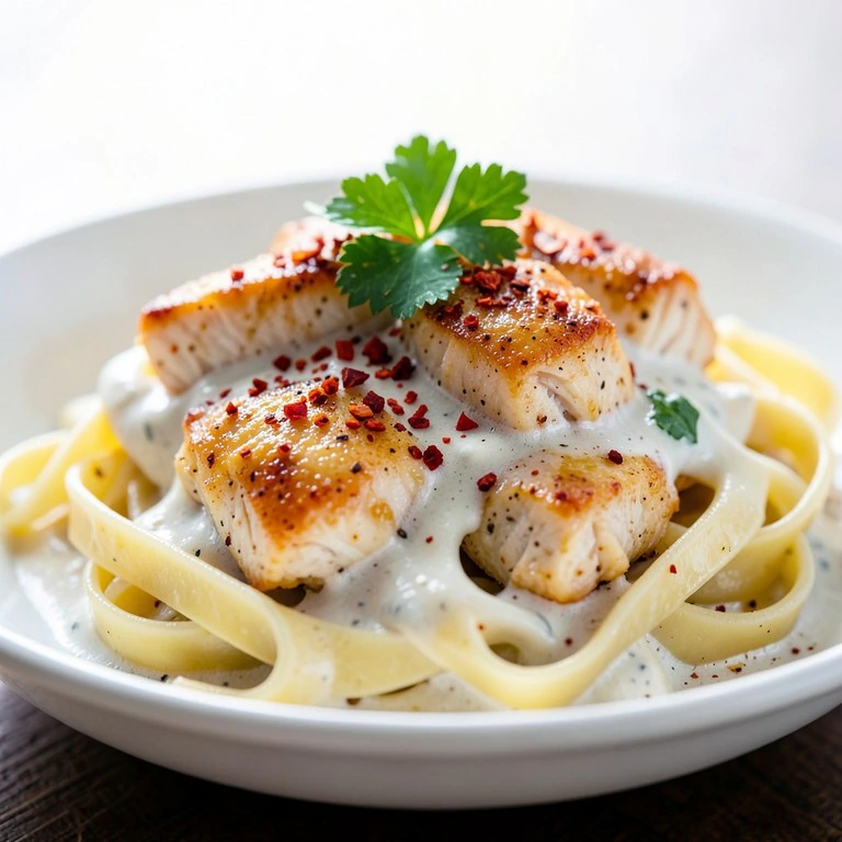 Spicy Creamy Chicken Alfredo Pasta