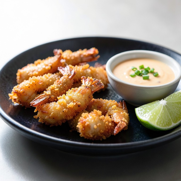Langostinos en Panko con Dip de Sweet Chili