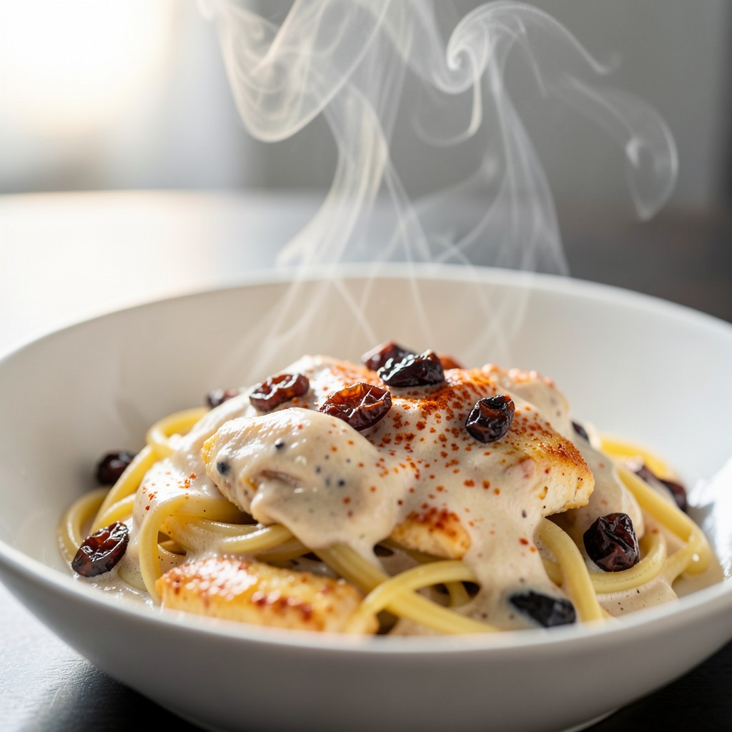 Spaghetti Street-Food au Poulet Crémeux et Paprika (Version Thermomix)