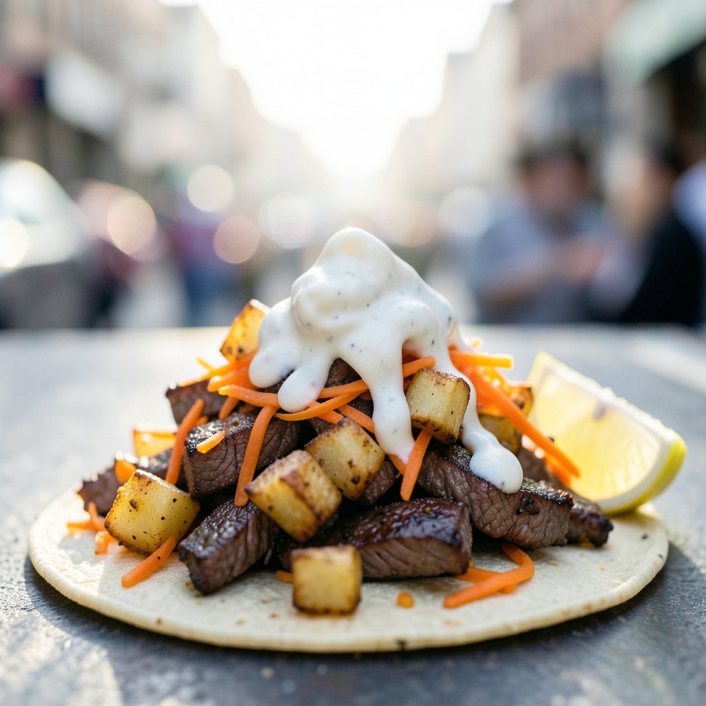 Tacos de Bavette à la Crème de Raifort