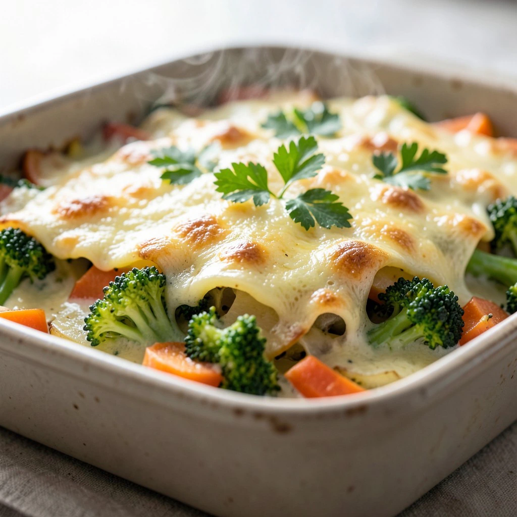 Vegetarischer Kartoffel-Gemüse-Auflauf