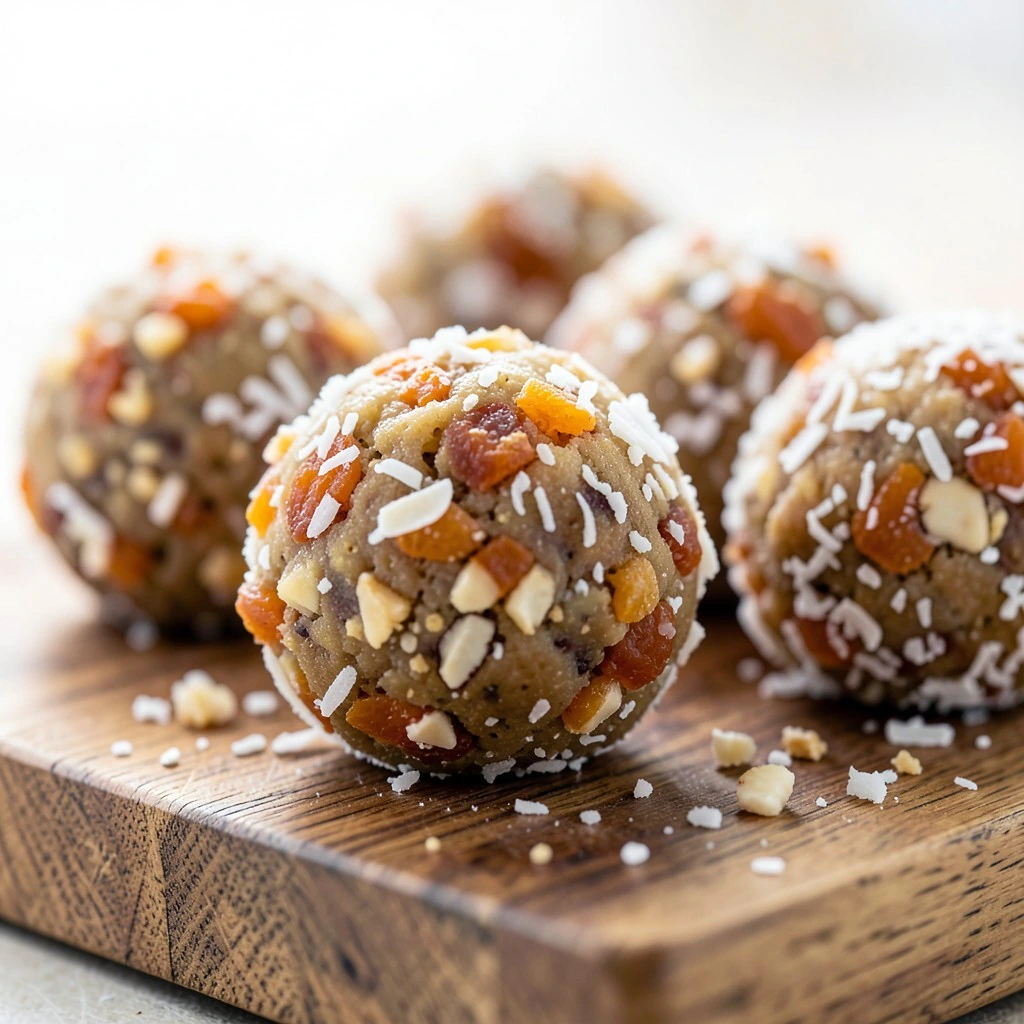 Energie-Power-Balls mit Aprikosen und Nüssen