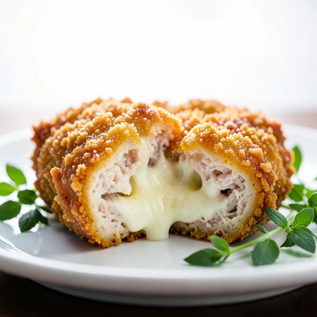 Crispy Fried Cheese-Stuffed Chicken Breast