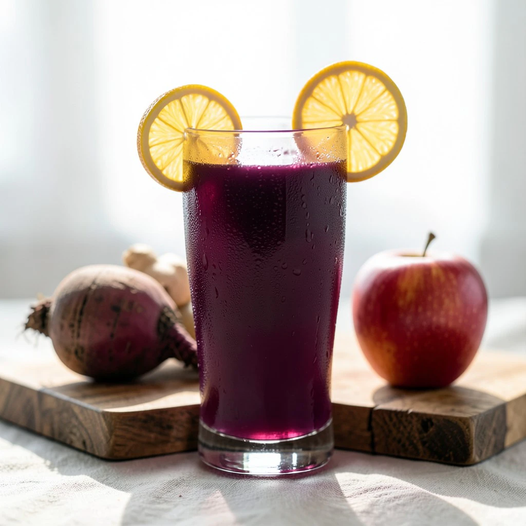 Klassischer Rote-Bete-Apfel-Ingwer-Saft
