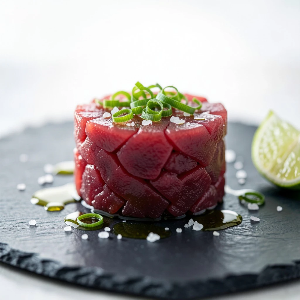 Tartare de Thon Rouge Classique au Citron Vert et Ciboulette