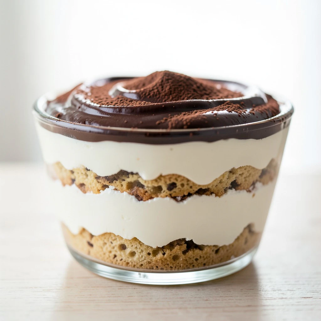 Pavê de Leite em Pó com Ganache de Chocolate