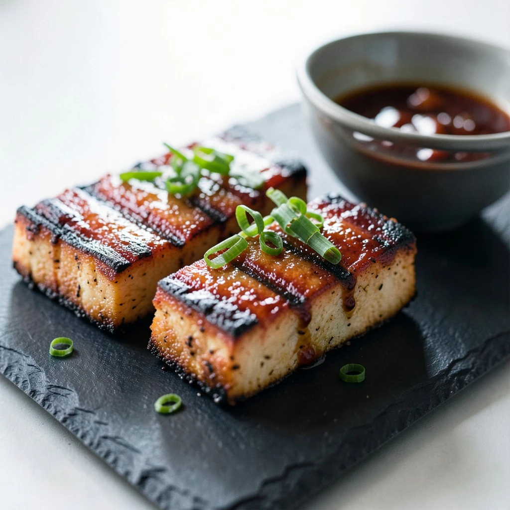 Rauchiger BBQ-Tofu 'Rosso' vom Grill