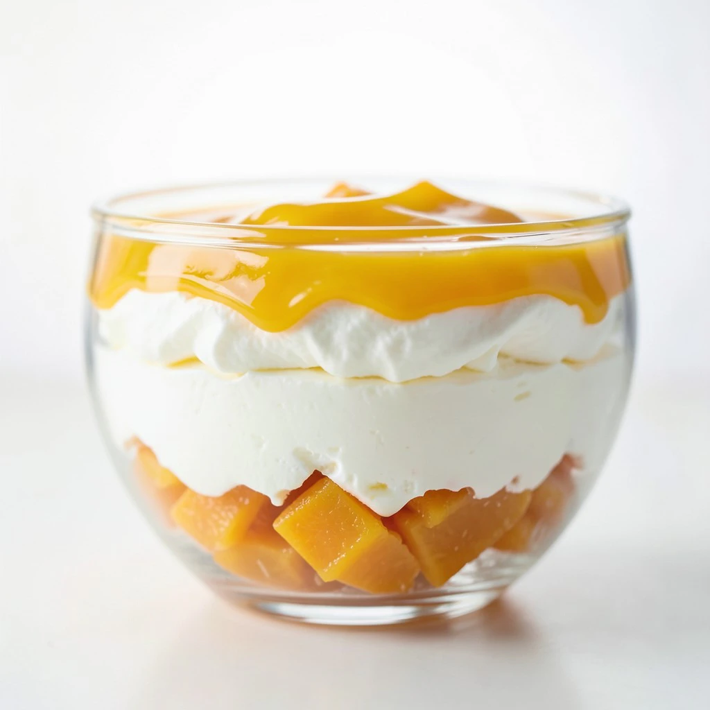 Pfirsich-Joghurt-Traum mit Maracuja-Spiegel !!!!!!!!!!