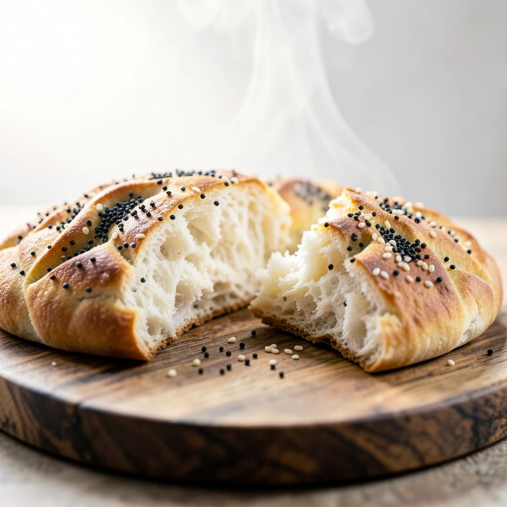 Klassisches türkisches Fladenbrot (Ramazan Pidesi)