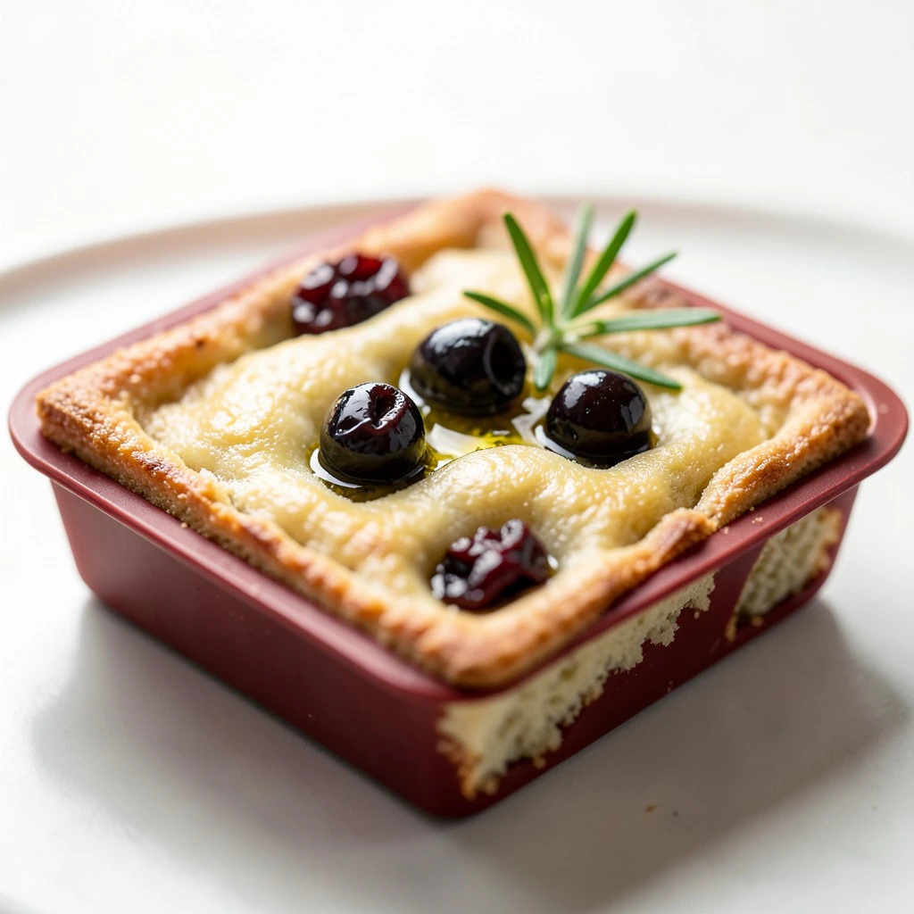 Sun-Dried Tomato and Olive Red Lentil Focaccia (Small Batch)