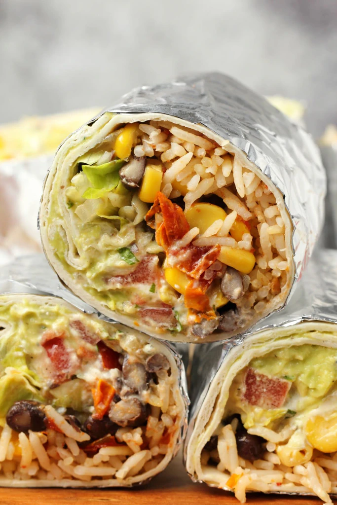 Burrito de alubias y arroz