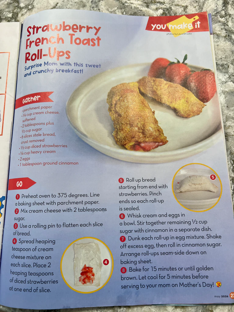 Strawberry French Toast Roll-Ups