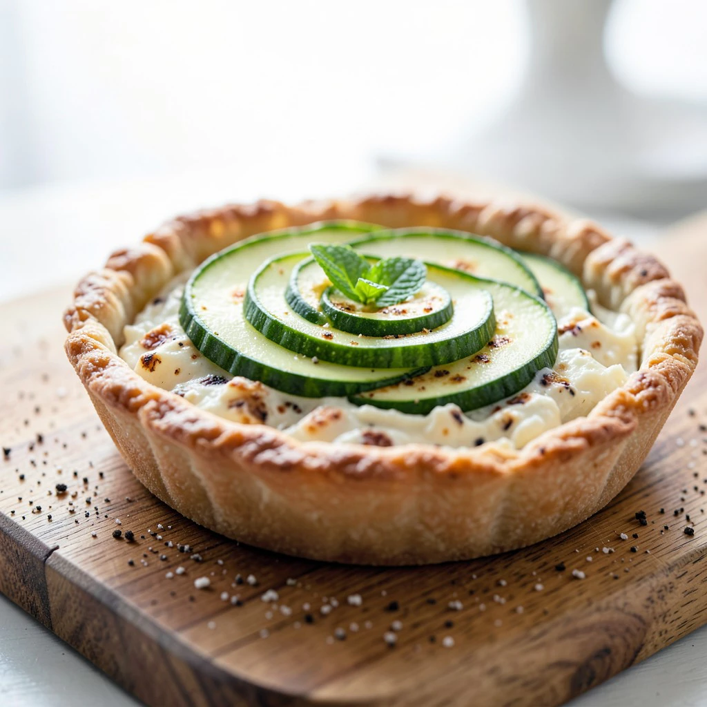 Tarte salée à la brousse et aux courgettes