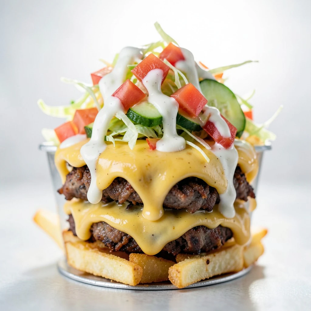 Klassieke Kapsalon met Shoarma en Huisgemaakte Knoflooksaus