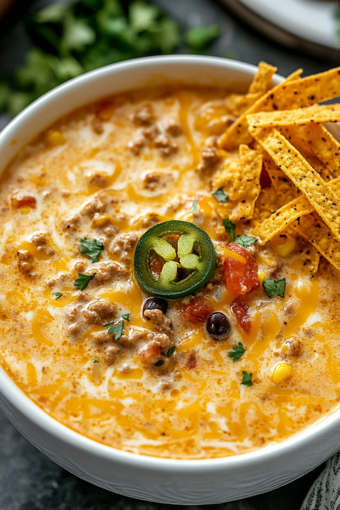 Slow Cooker Nacho Soup