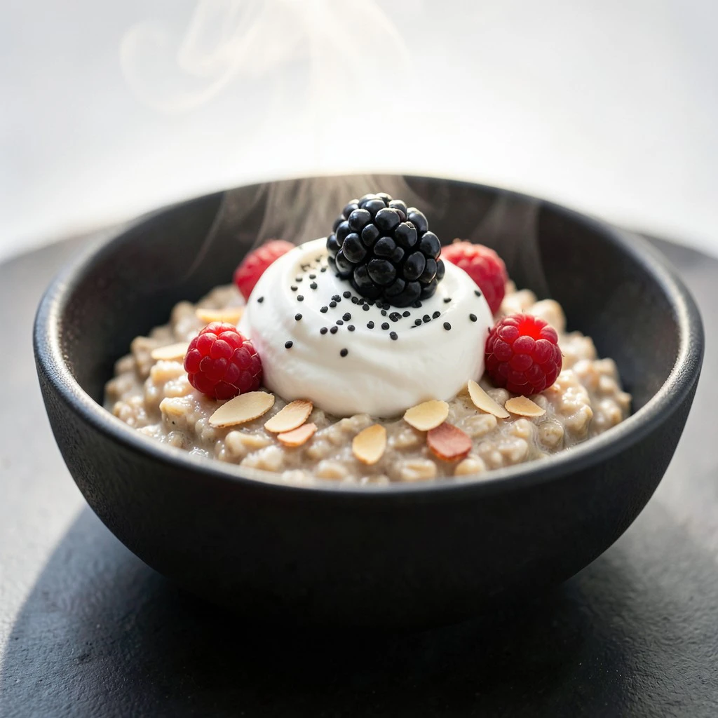 Porridge Proteico all'Avena con Skyr e Frutti di Bosco