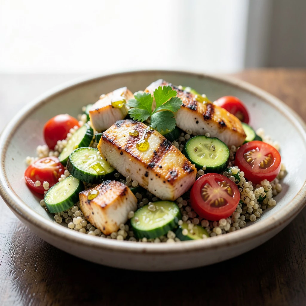 Insalata di Quinoa Proteica con Pollo Grigliato e Zucchine