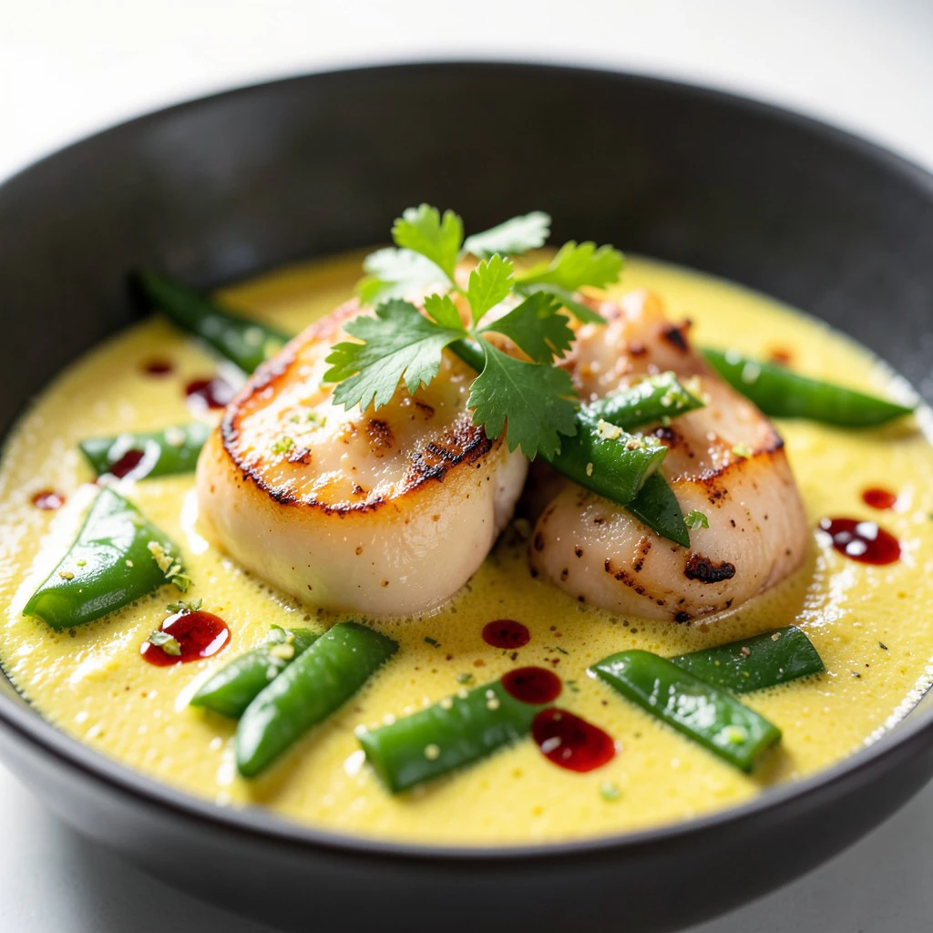 Curry de Joues de Lotte au Lait de Coco et Citronnelle