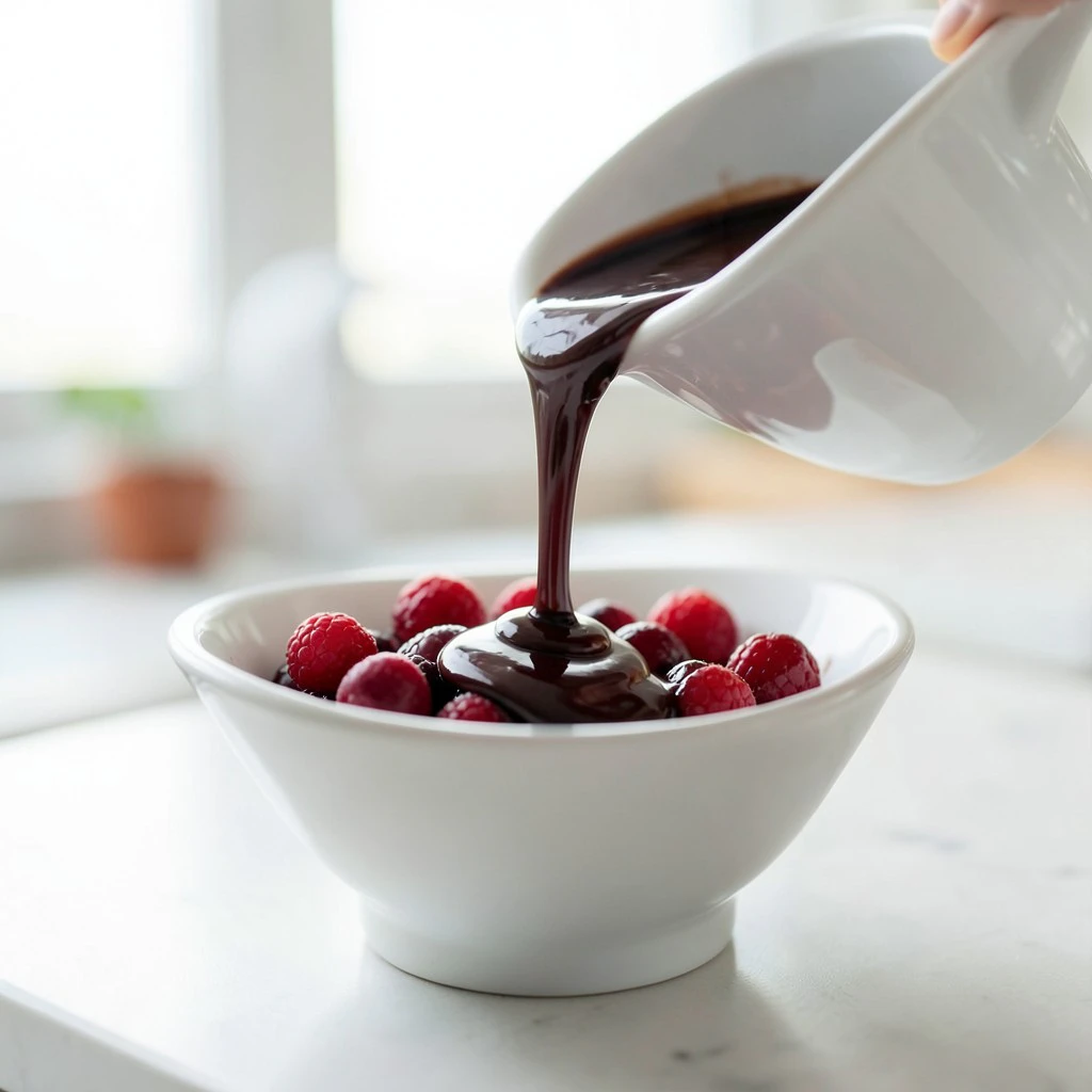 Sauce chocolat onctueuse au lait d'avoine