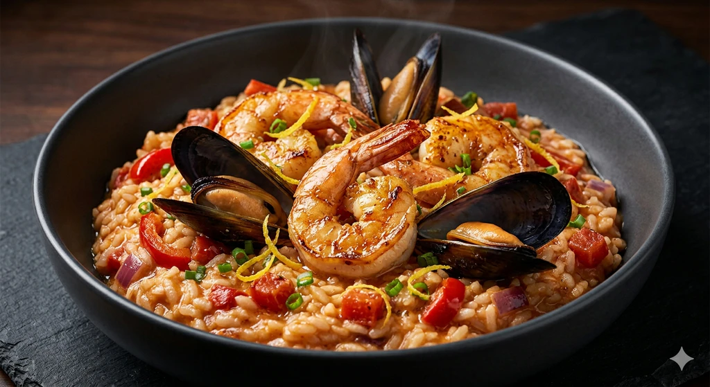 Arroz cremoso de mariscos