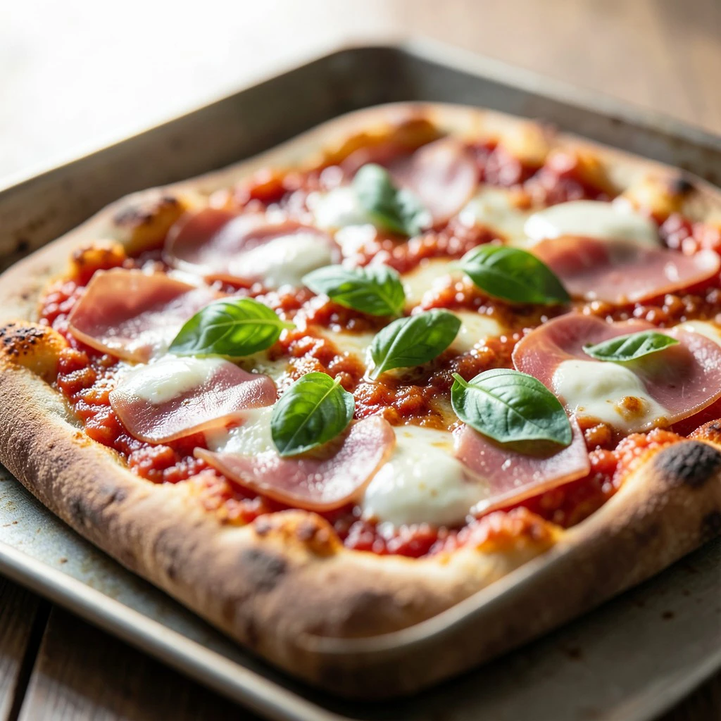 Ham and Margherita Sheet Pan Pizza