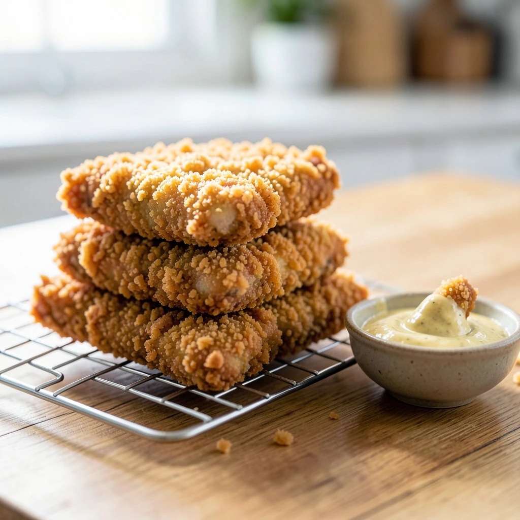 Crispy Oven-Baked Chicken Tenders with Creamy Honey Mustard