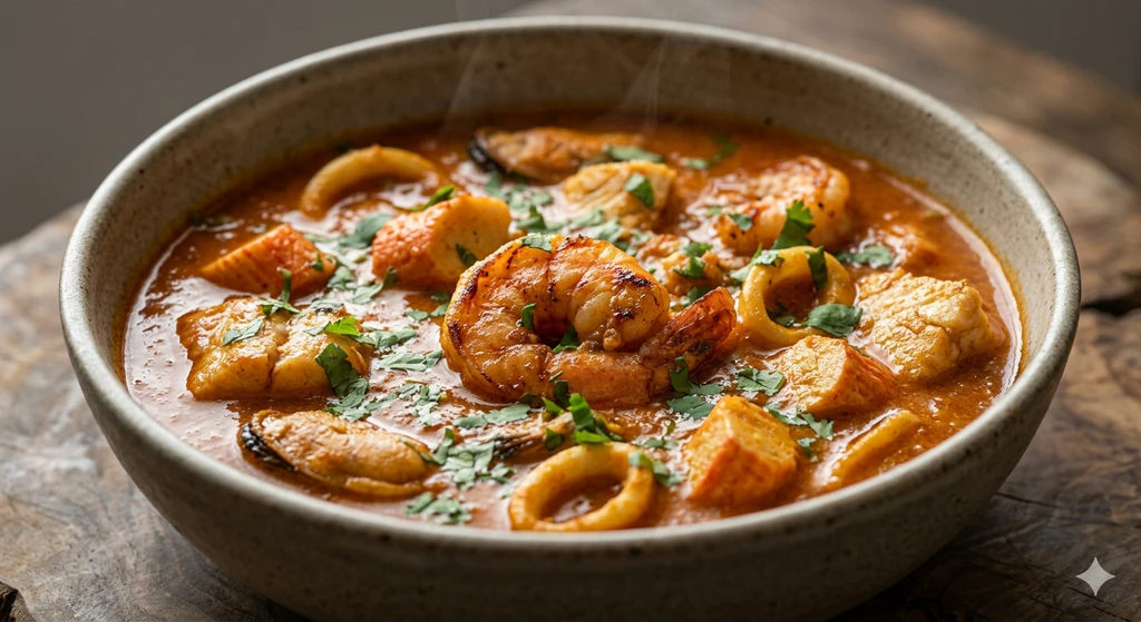 Cazuela de Mariscos Colombiana (con coco)