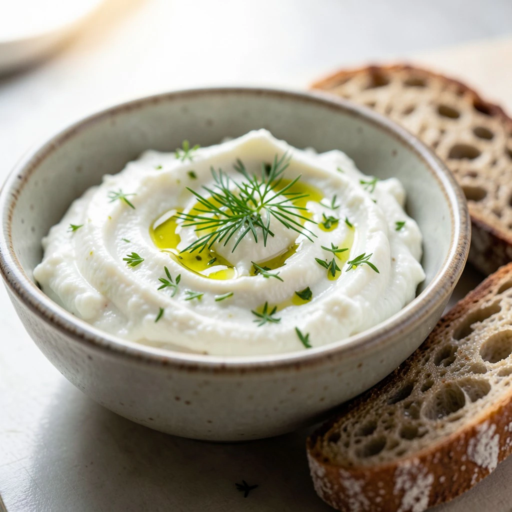 Creamy Herbed Olive Oil and Dill Vegan 'Boursin'