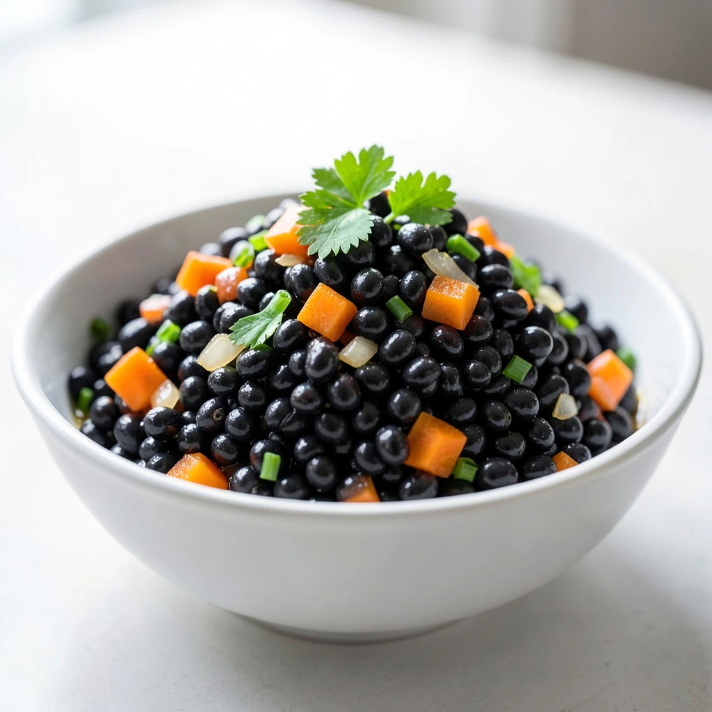 Classic French Beluga Lentil Salad