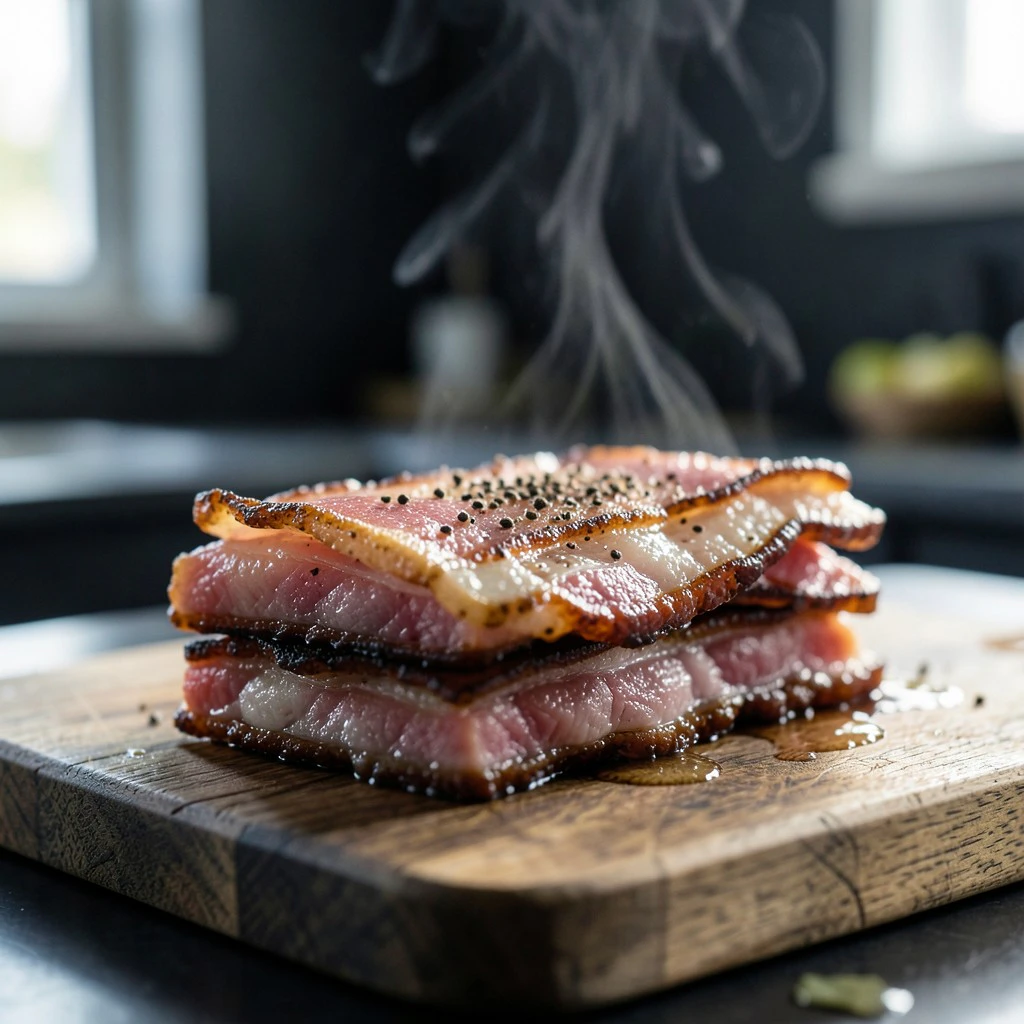 Classic Pan-Seared Thick-Cut Bacon