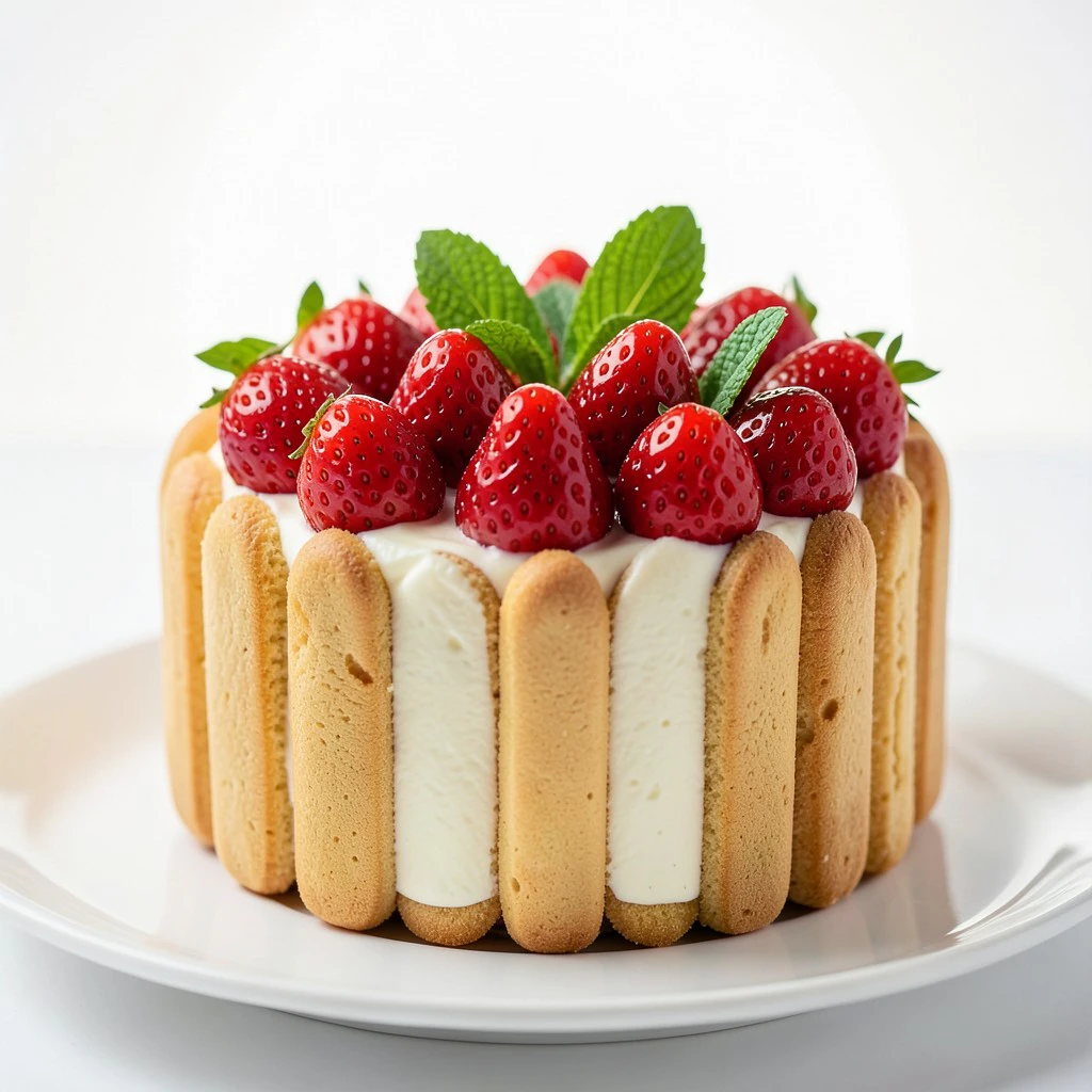 Charlotte aux fraises simplifiée