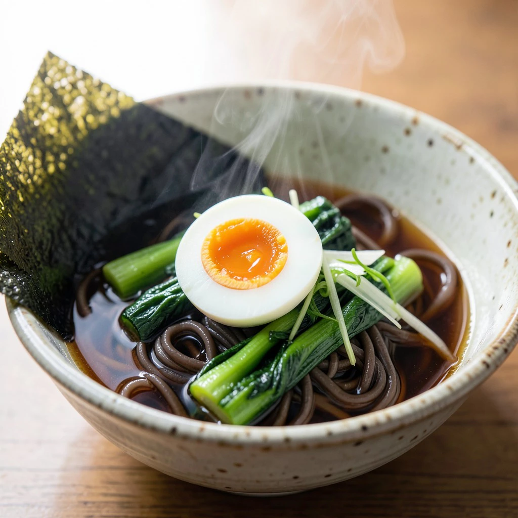 Earthy Buckwheat Soba Ramen with Umami Soy Broth