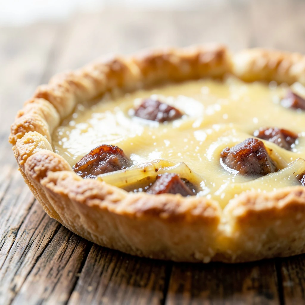 Quiche onctueuse au fenouil, saucisse italienne et pâte brisée