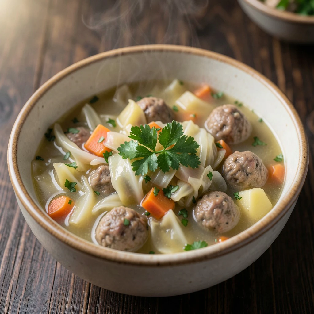 Klassischer Weißkohleintopf mit Hackfleisch