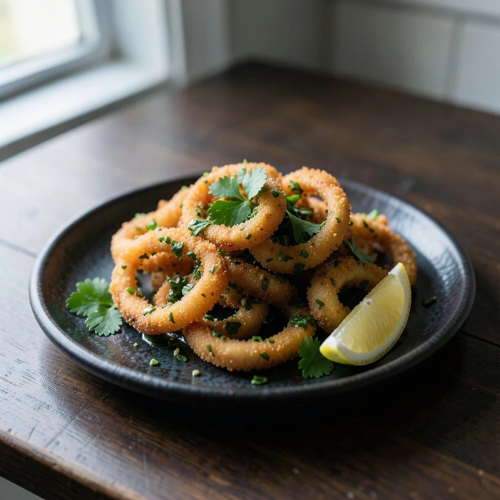 Knusprige Calamari mit Kräutermarinade aus der Heißluftfritteuse