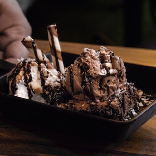 Chocolate Ice Cream with Fudge Swirls