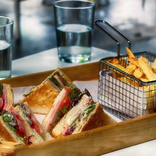 Turkey and Cheese Club Sandwich