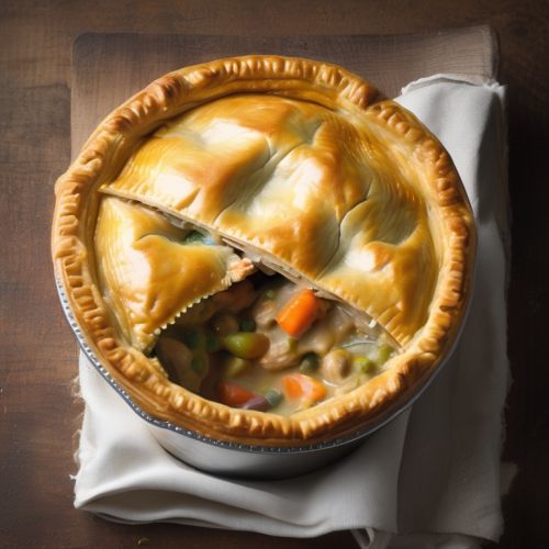 Curried Chicken Pot Pie with Puff Pastry Crust
