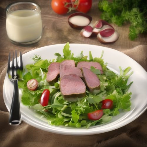 Bohnen-Matjes-Salat mit Würstchen