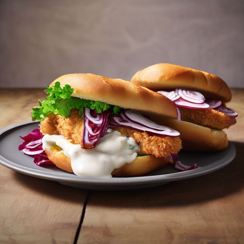 Chicken Schnitzel Sandwiches with Homemade Horseradish Cream and Radicchio