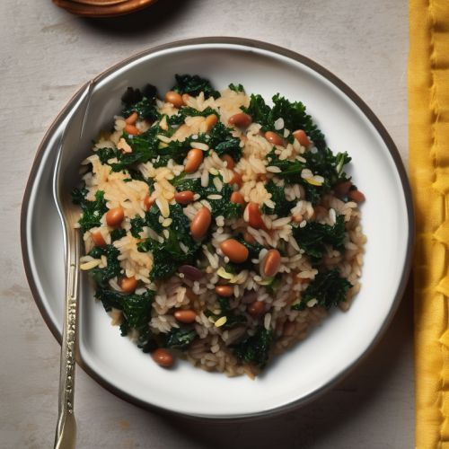 Kale Rice with Flavorful Beans