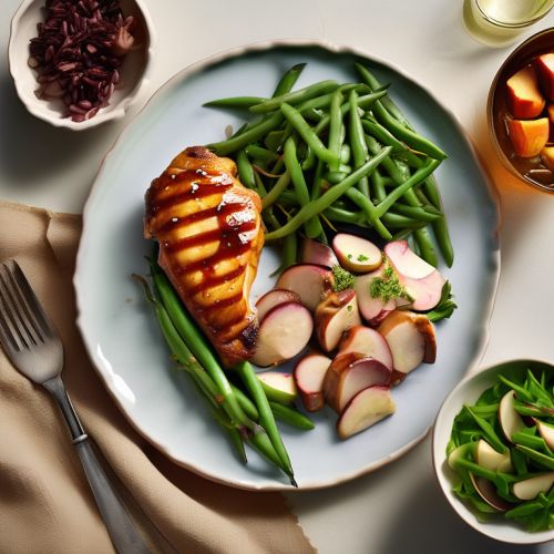 Fig Chicken with Green Bean Salad