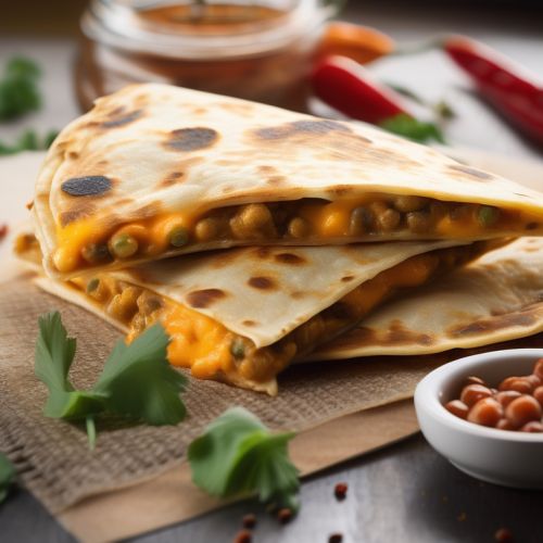 Spicy Lentil and Cheddar Quesadillas
