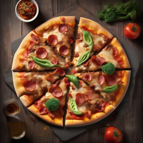 Pizza de Hambúrger com Bacon